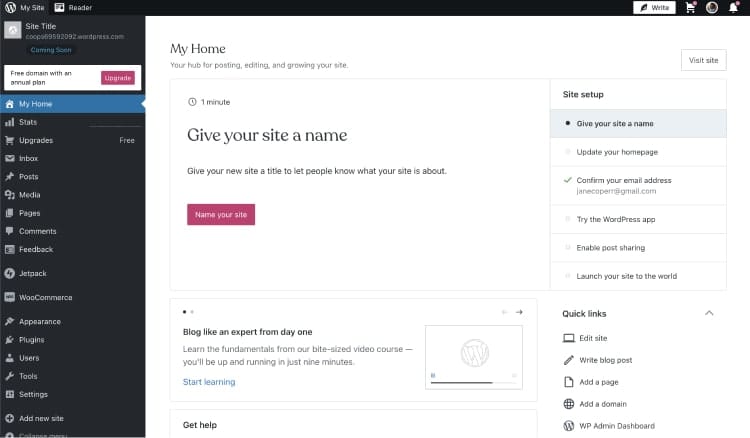 Sign in to your WordPress account